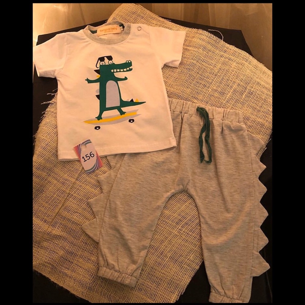 Alligator pajama toddler set